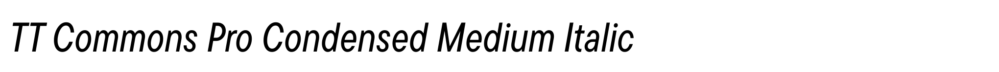 TT Commons Pro Condensed Medium Italic image